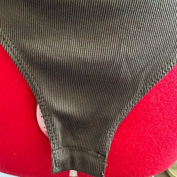 H&M Khaki Mock Neck Bodysuit - M - Picture 2 of 5